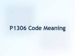 Meaning of Code P1306 Engine Error