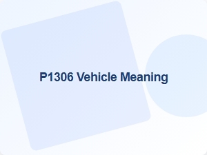 Meaning of Code P1306 Vehicle